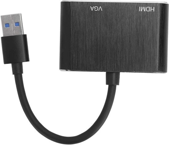 Adattatore USB3 a VGA/HDMI - Compacto per schermi e proiettori - Formato compatto - Per computer e proiettori - Uitbreidingsdock per schermi - Accessori per computer