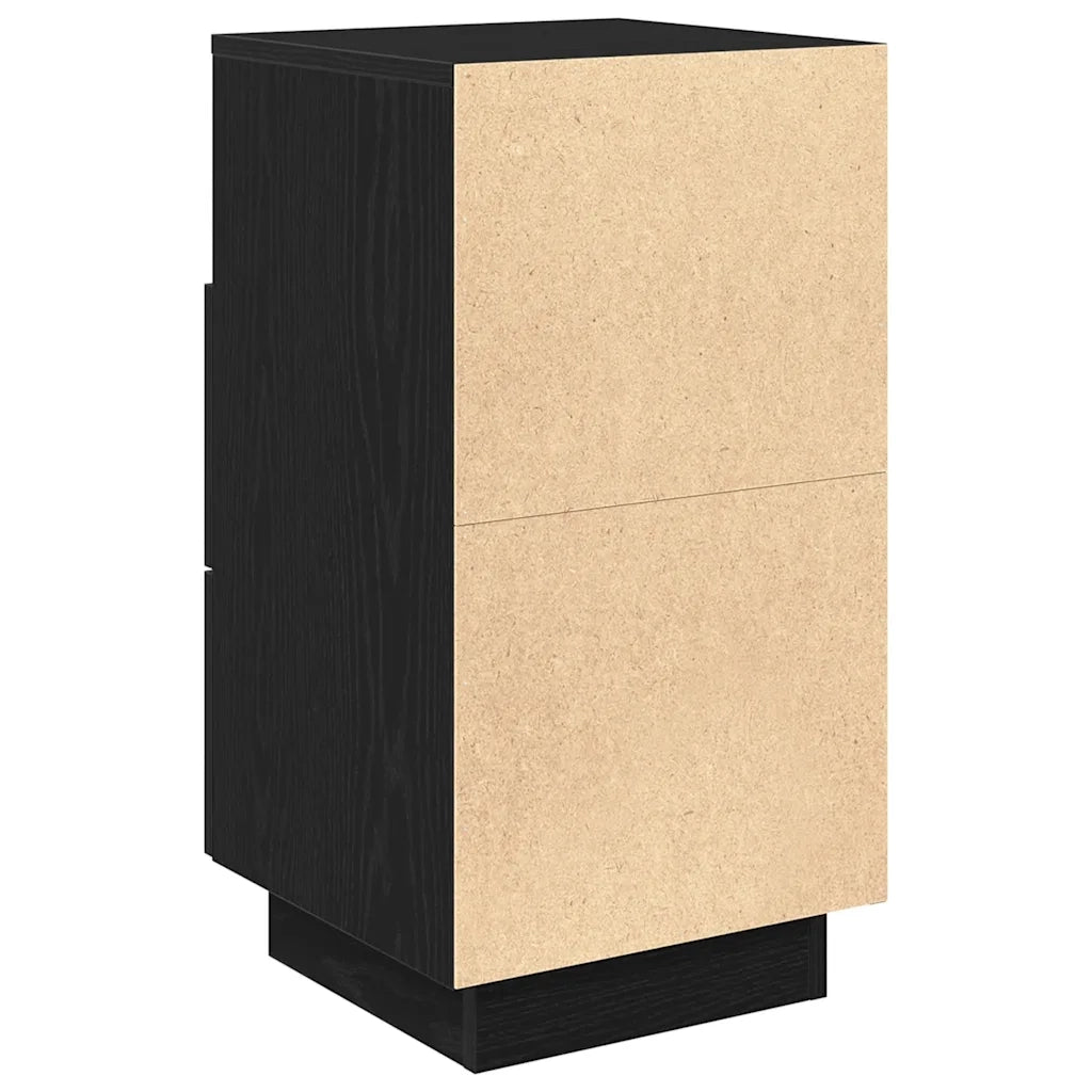Comodino con 2 Cassetti Nero 36x36x68 cm 858580