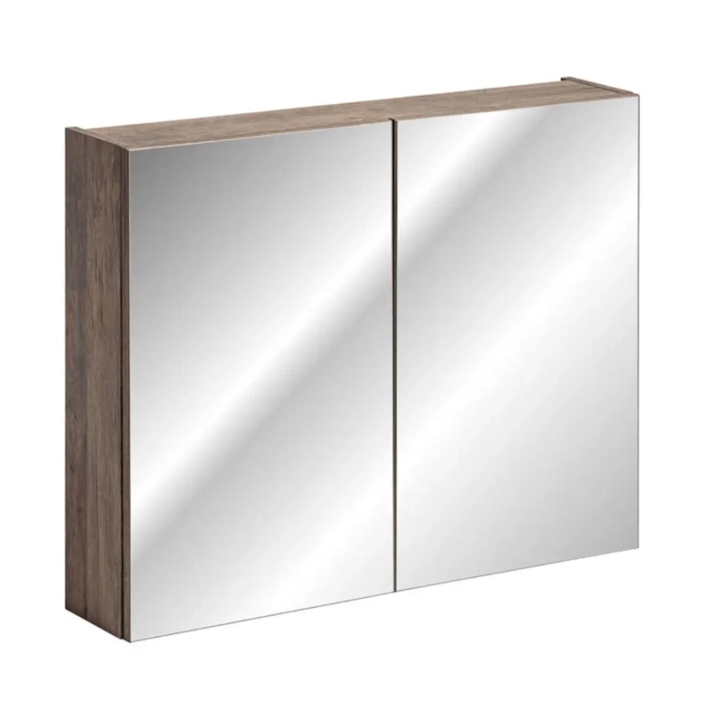 Mobile da parete VANTA in quercia scura 80cm – Modulo con porta a specchio