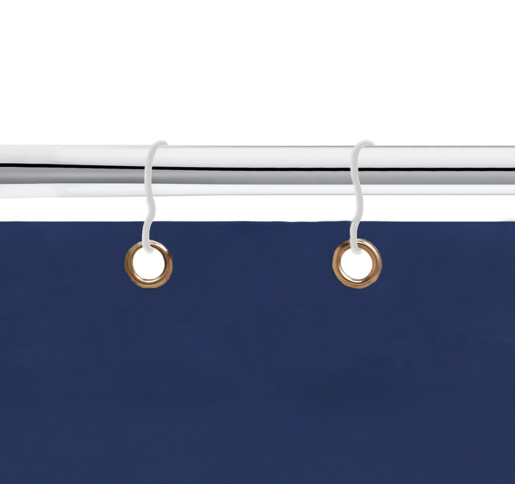 Tenda da sole tessuto resistente per balcone con anelli lavabile a caduta - Blu - 140x300 cm