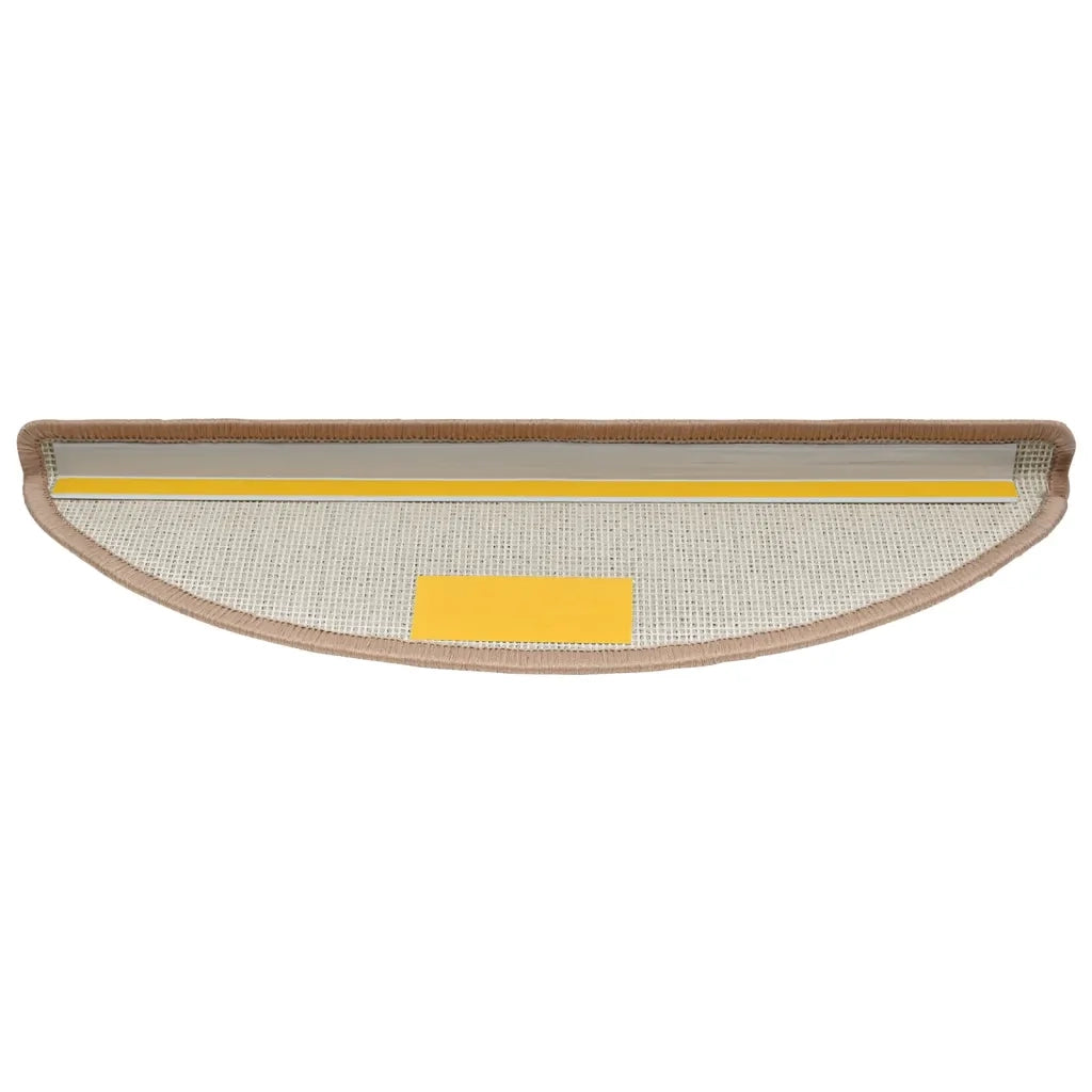 Tappetini per scale 15 pz | Gradini per Scale 56x17x3 cm Marrone chiaro Semicircolari