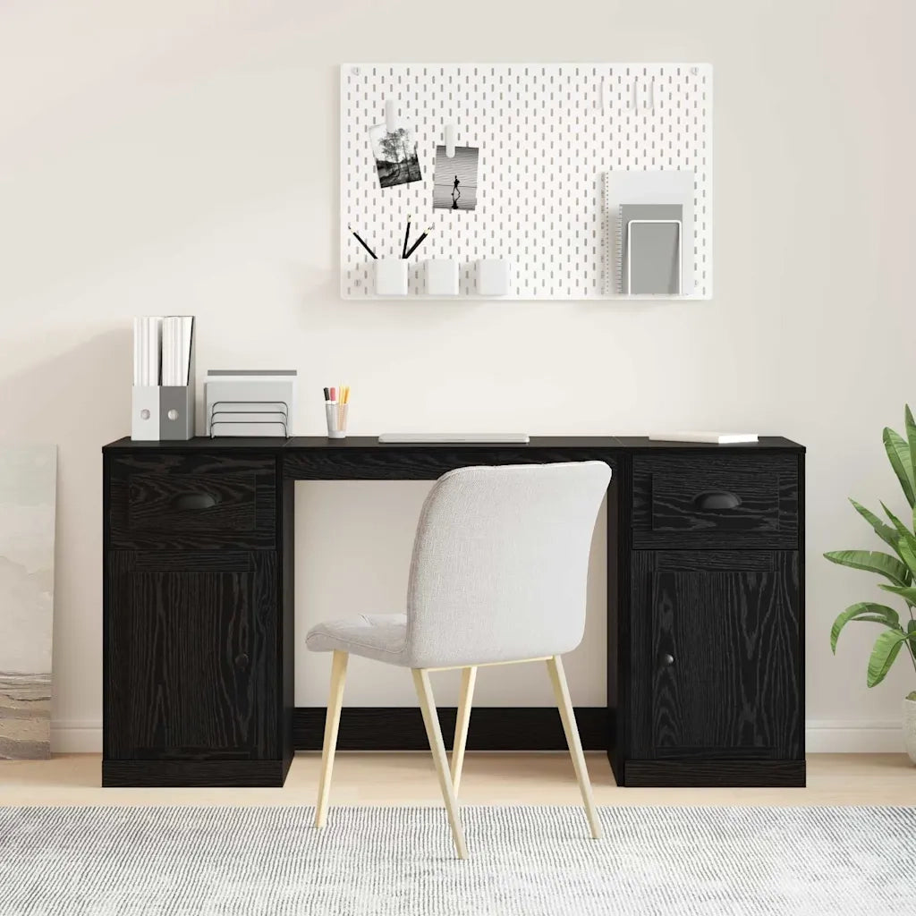 Scrivania con armadietto Rovere Nero 154,5 x 50 x 75 cm 3402679