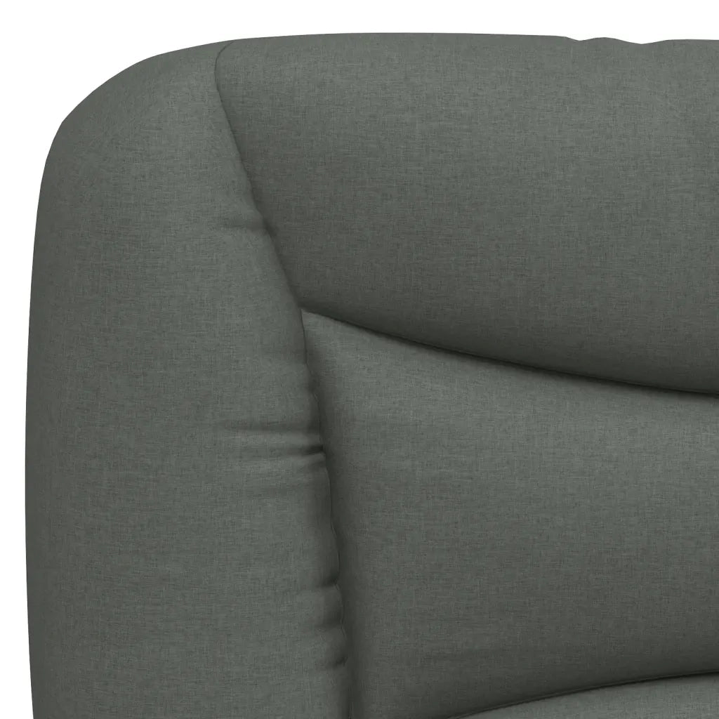 Cuscino Testiera Hvar Grigio Scuro 90 cm in Tessuto 374538