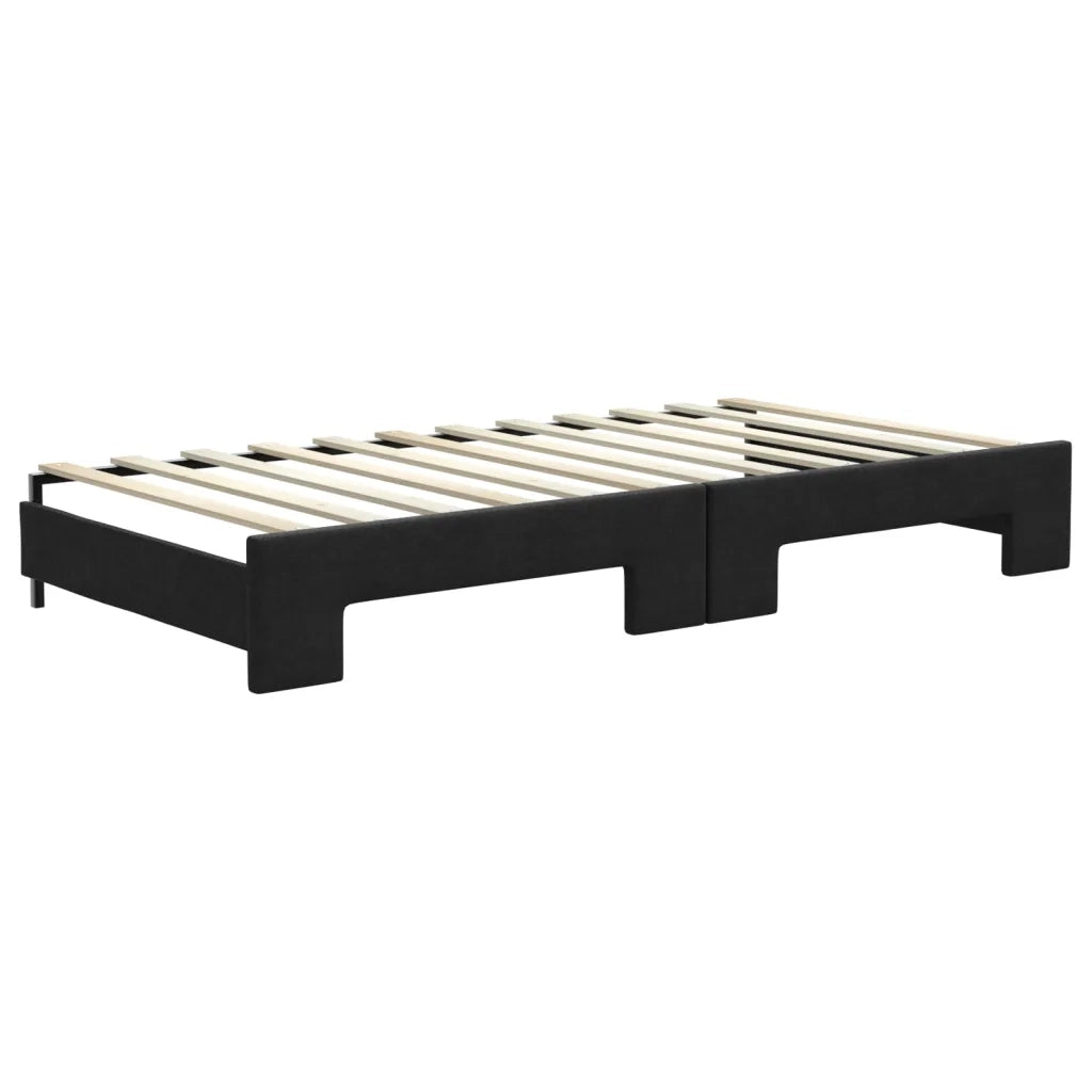 Divano letto | Sof¨¤ letto | Letto singolo Estraibile Nero 100x200 cm in Tessuto