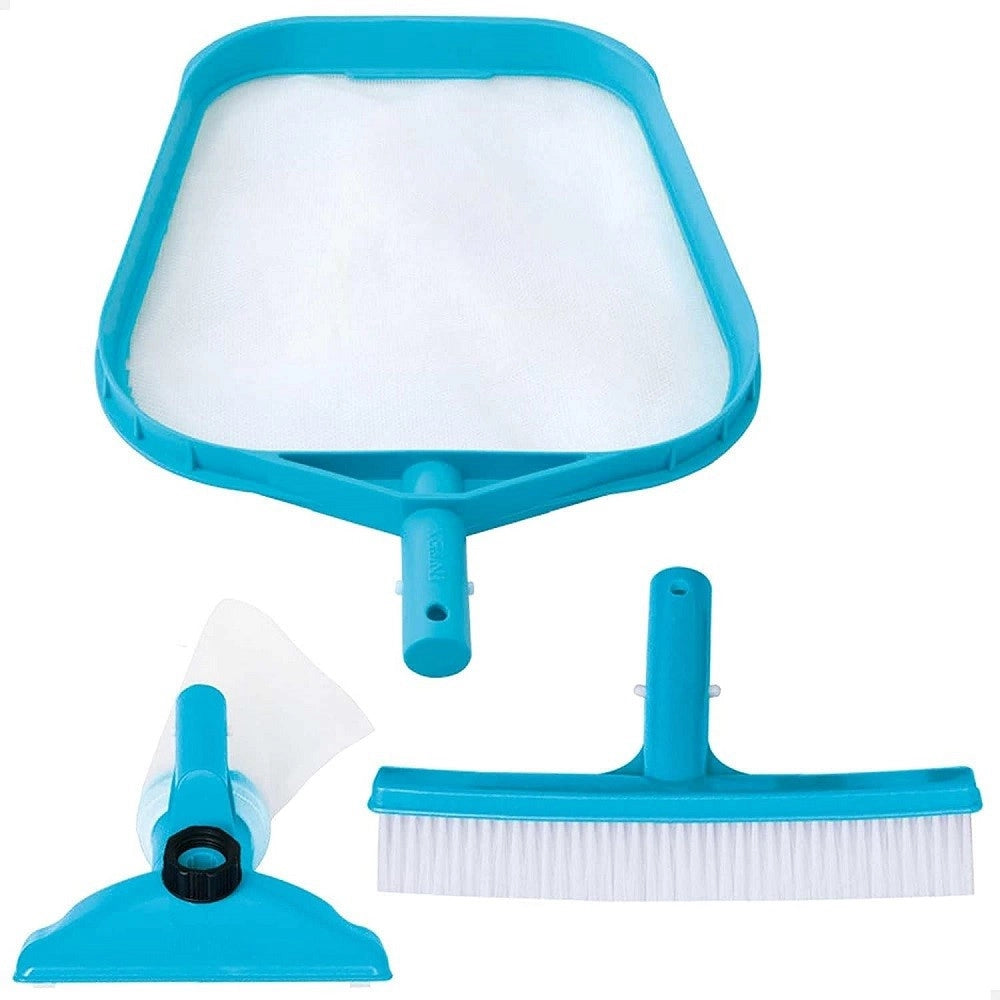 Trade Shop - Set Di Pulizia Basic Per Piscina Retina Spazzola Testa Aspiratrice Vacuum 29056 -
