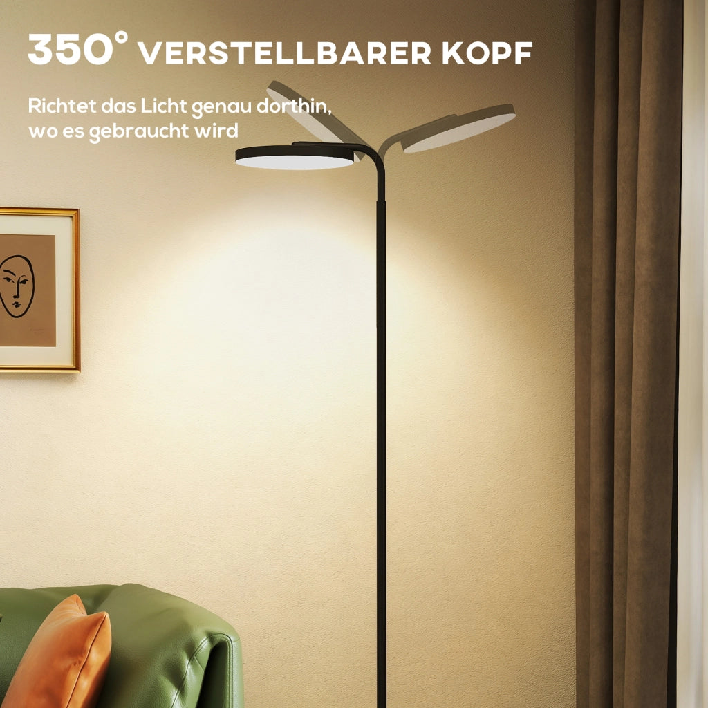 Lampada da terra LED regolabile con telecomando magnetico ¨C Minimal ¨C nero, metallo