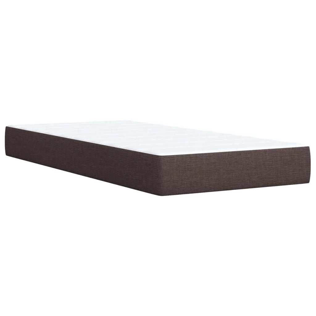 Letto box spring con materasso Marrone Scuro 90 x 200 cm 3451373
