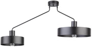 Plafoniera loft nera doppio braccio 2xE27 Jumbo Sigma