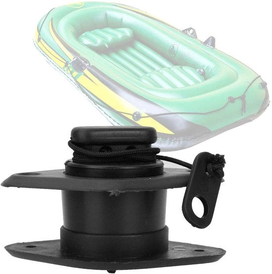 Vitello di scarico in PVC duraturo - Chiave di scarico nera - Bambola gonfiabile per barche da pesca - Accessorio per kayak - Alta qualità