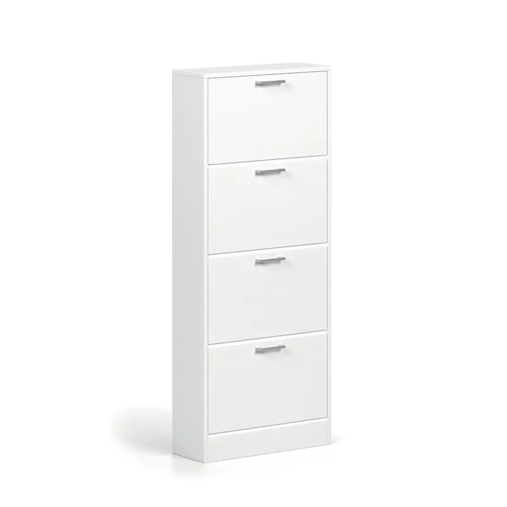 Mobile per scarpe verticale ERA – 4 cassetti – Bianco lucido