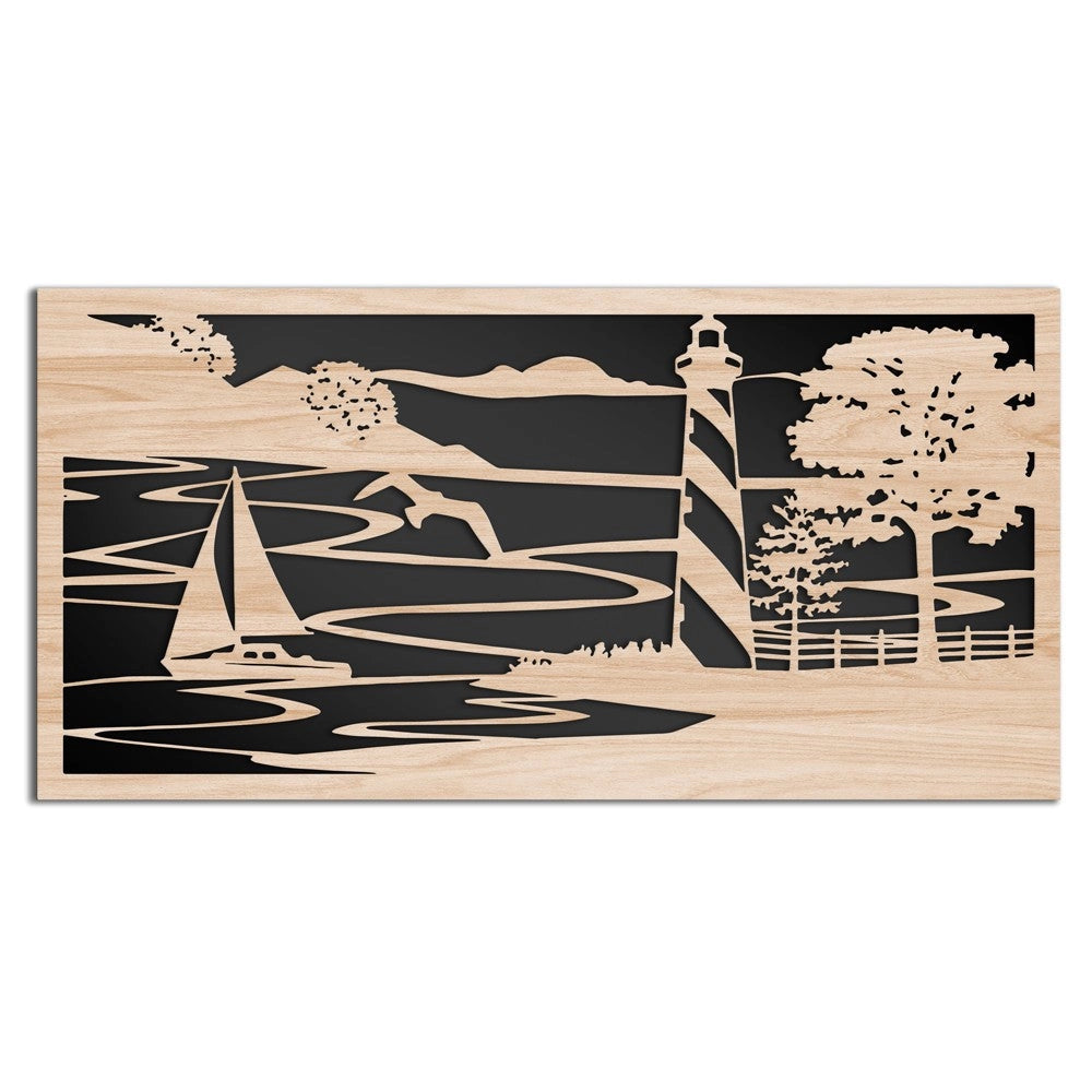 FARO - Quadro arredo LASERCUT composito Legno e PVC Misura: 50x100 cm