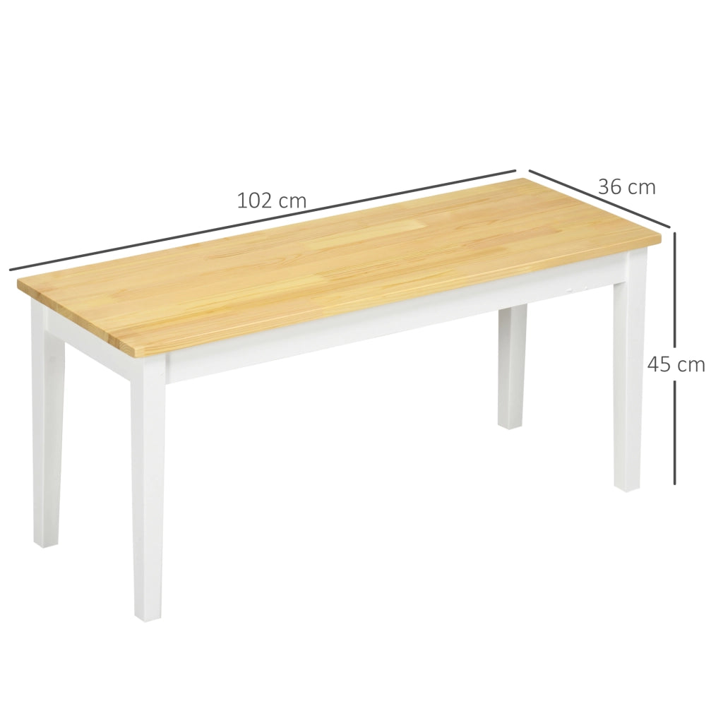 PANCA 2 posti 102x36x45 cm legno naturale