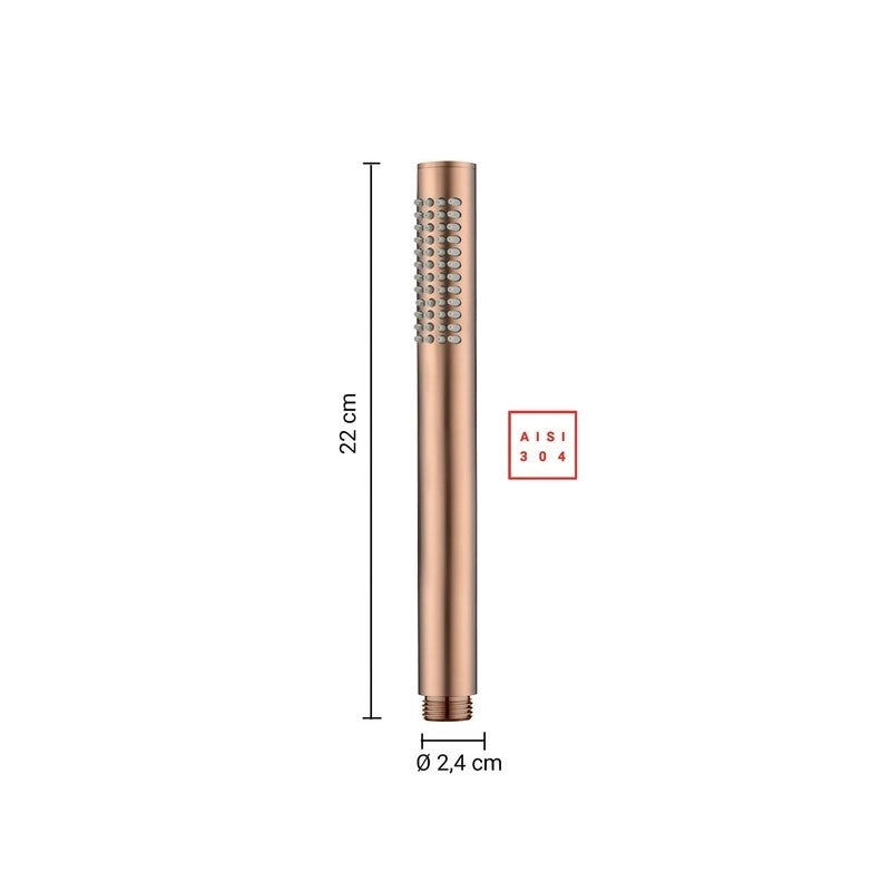 Set doccia tondo Ø25 cm High Pro Plus oro rosa