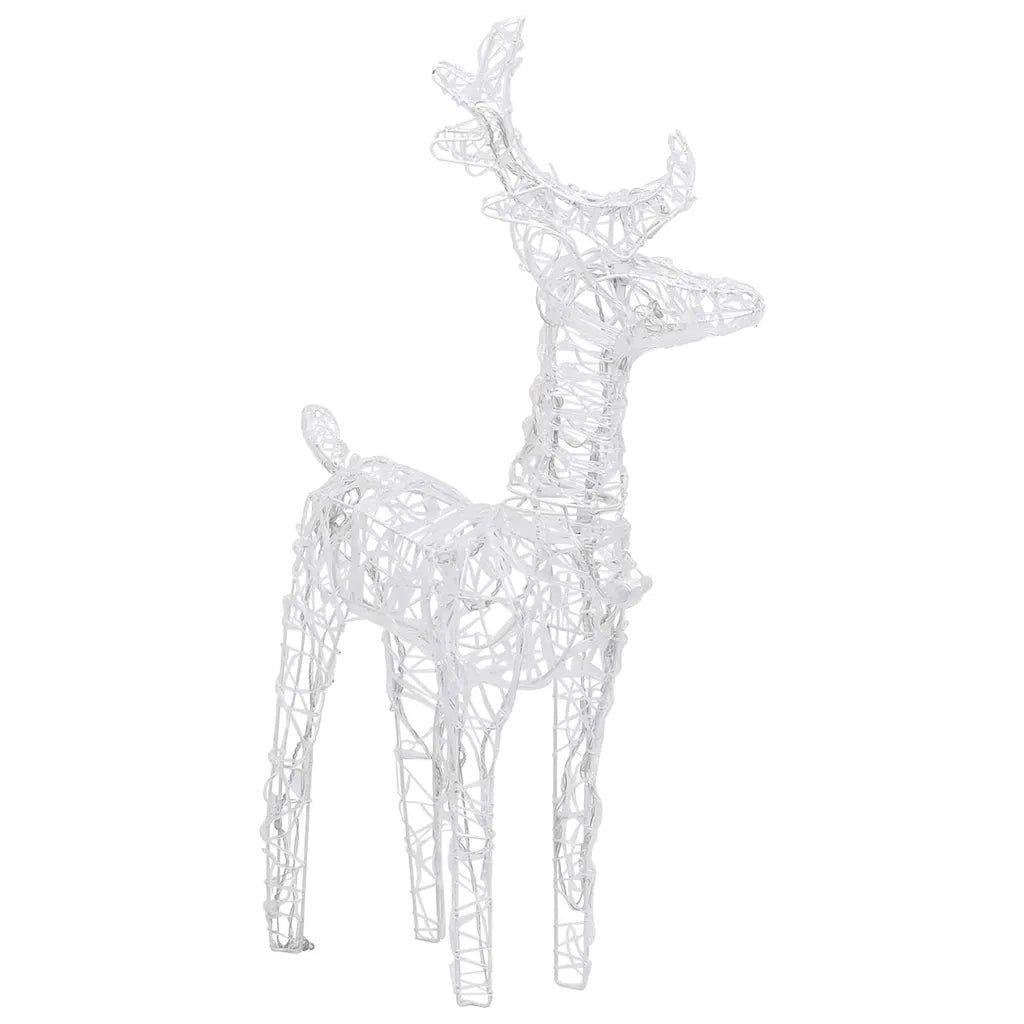 Renne di Natale 2 pz Bianco Caldo 80 LED in Acrilico CFW4721272