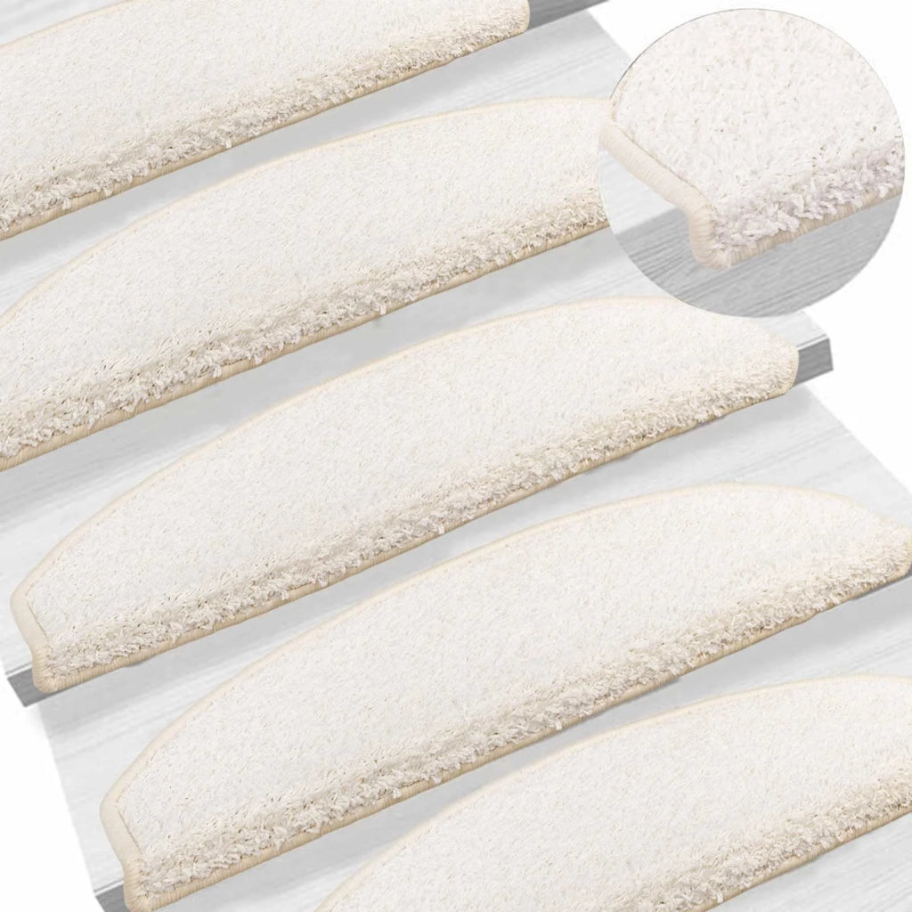 Tappetini per scale autoadesivi Semicircolare 15 pz | Gradini per Scale Bianco