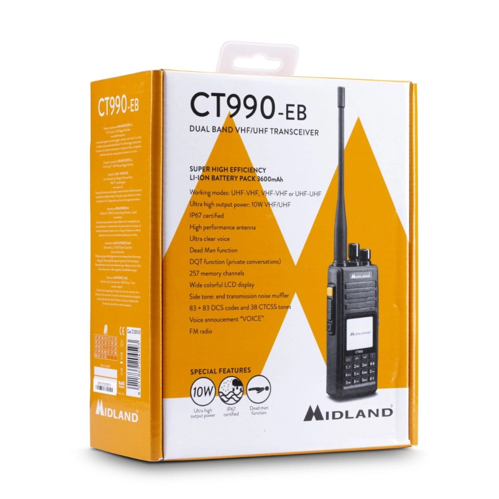 C1339.01 Ricetrasmettitore bibanda Midland VHF UHF CT990 EB