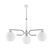 Lampada a sospensione Axel 3 luci bianca vetro E27 Jupiter