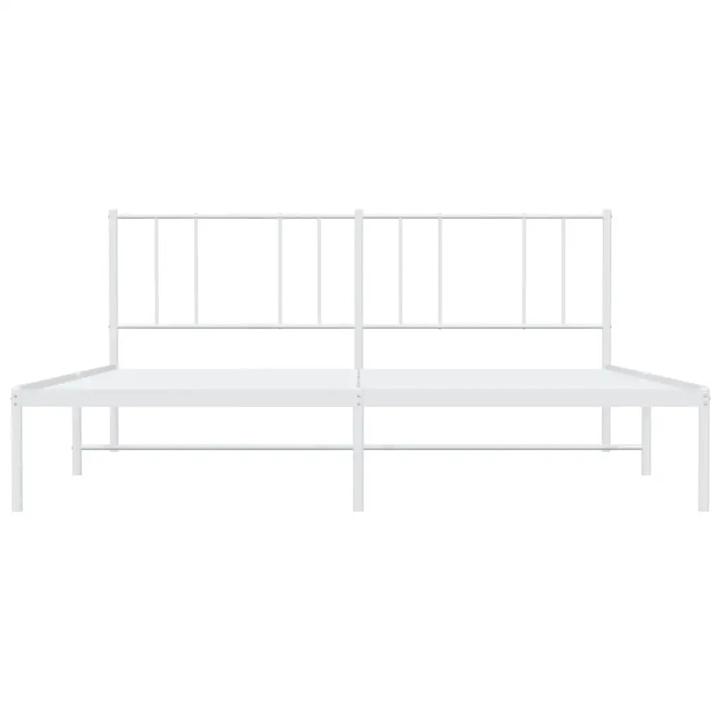 Giroletto con Testiera Metallo Bianco 180x200 cm