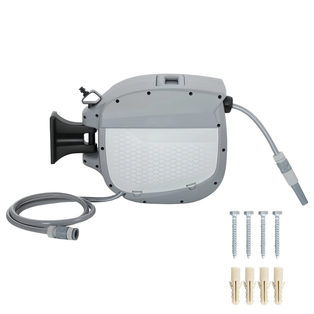 Avvolgitubo per Giardino con Tubo 20 m ¨C Minimal ¨C Grigio 180¡ã