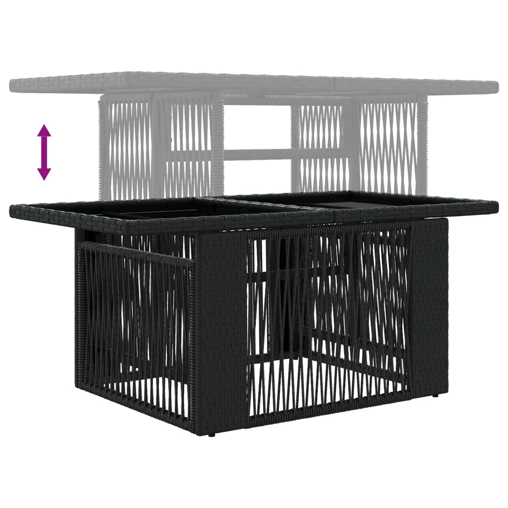 Set Divano da Giardino 8 pz Nero e Bianco Crema polyrattan 3436603
