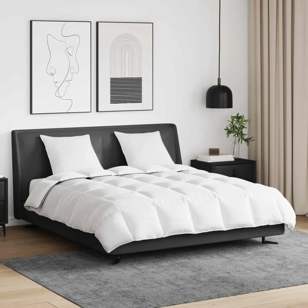 Piumone | Duvet Invernale con cuscino 3 pz Bianco Piuma d'anatra