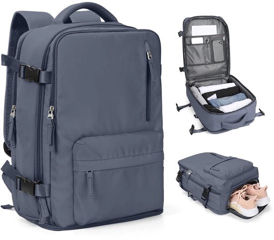 Borsa a Spalla Ryanair per Bagaglio a Mano Donna per Sedile Inferiore Borsa di Cabina per Viaggiatore Borsa a Mano per Viaggiatore Impermeabile con Tasca per Scarpe per Laptop da 14 Pollici