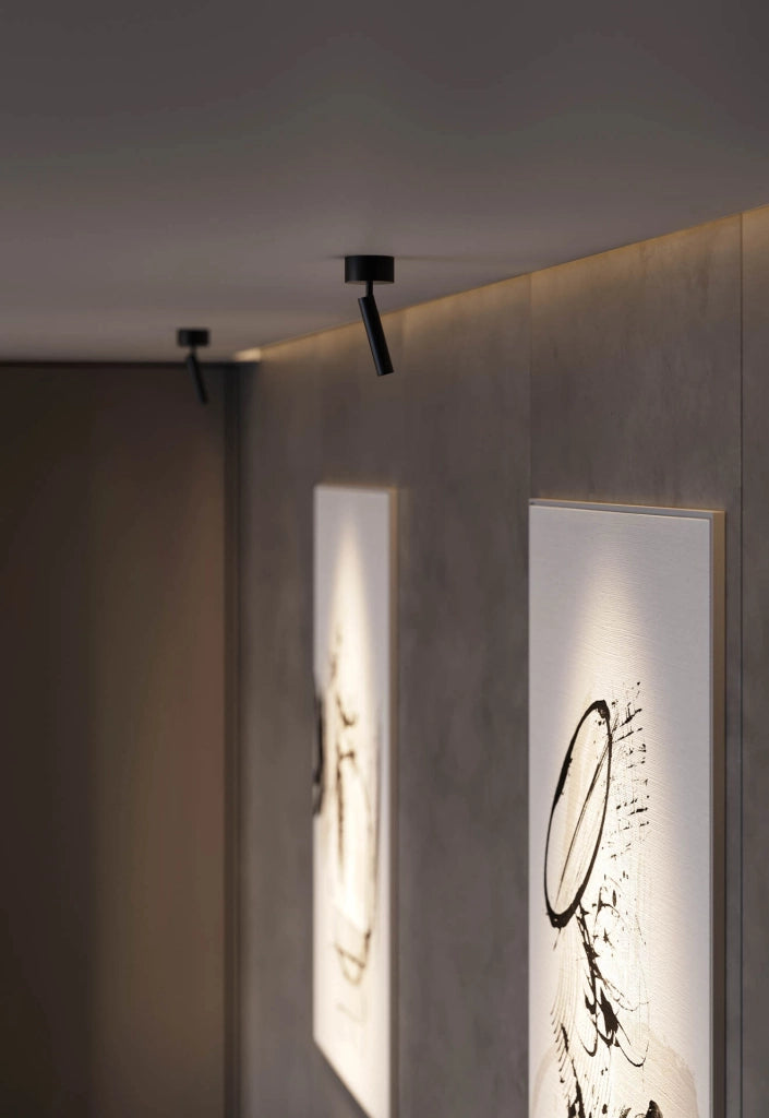Alp Proiettore LED da Superficie 4,5W 36º 2700K Bianco Opaco, Illuminazione d'Accento per Interni ad Alta Resa Cromatica CRI>90, Design Minimalista
