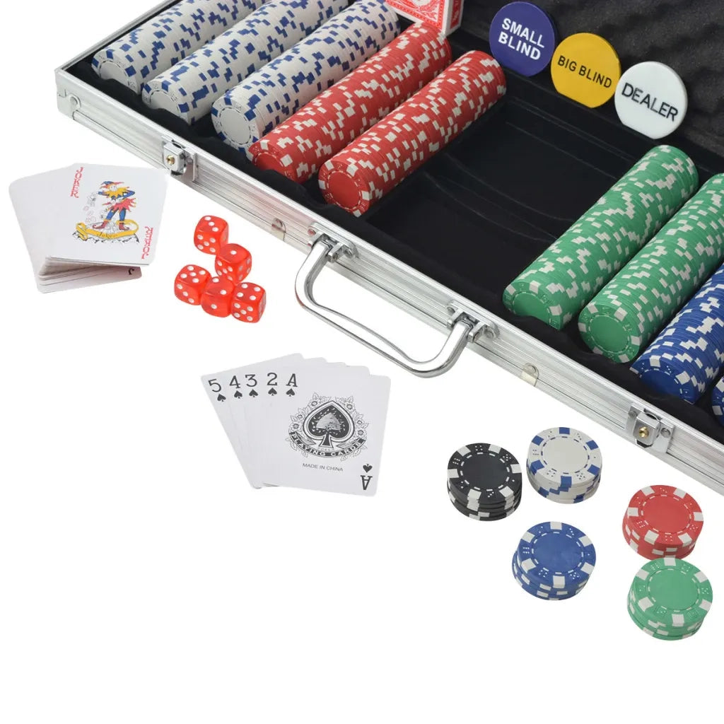 Set da Poker con 500 Chips Alluminio CFW8776819