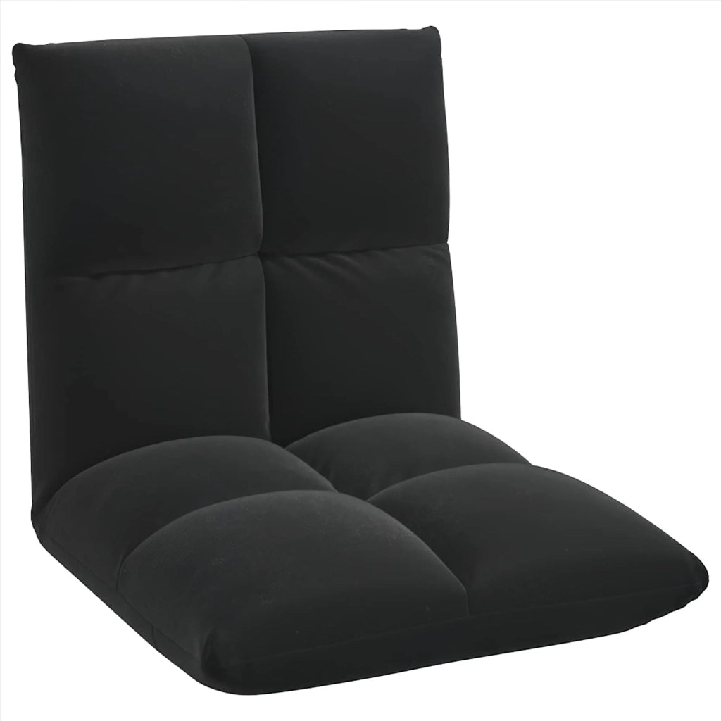 Sedia da Pavimento Nero 50 x 61 x 57 cm Velluto 42028155
