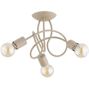 Plafoniera moderna beige bracci intrecciati 3xE27 Alfa