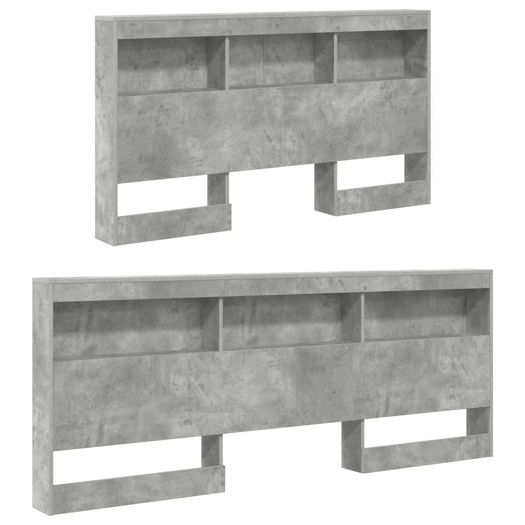 Testata contenitore Grigio cemento 150 cm Legno multistrato 3335496