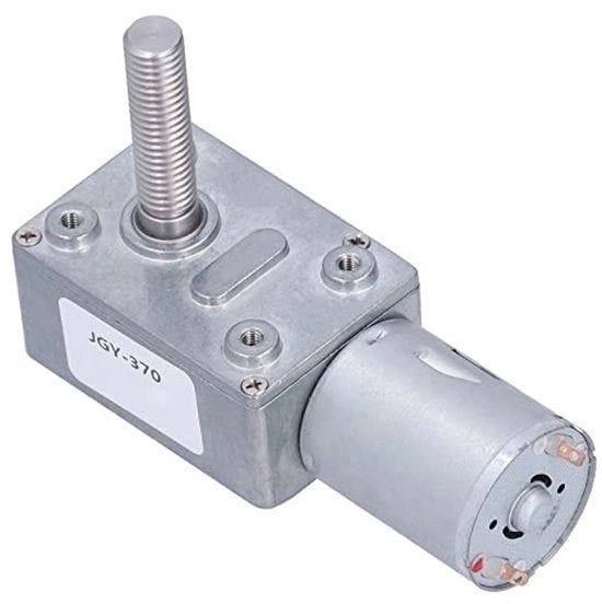 Motore a ingranaggio industriale - M8 - Regolabile velocità - DC 12V - Acciaio zincato/Rosso rame - Dimensioni 8 x 33 mm - Motore di trasmissione