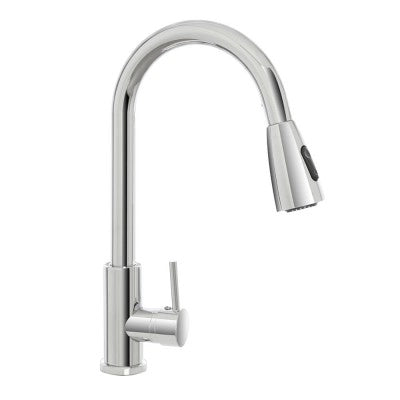 Miscelatore cucina cromato in acciaio inox con doccetta estraibile