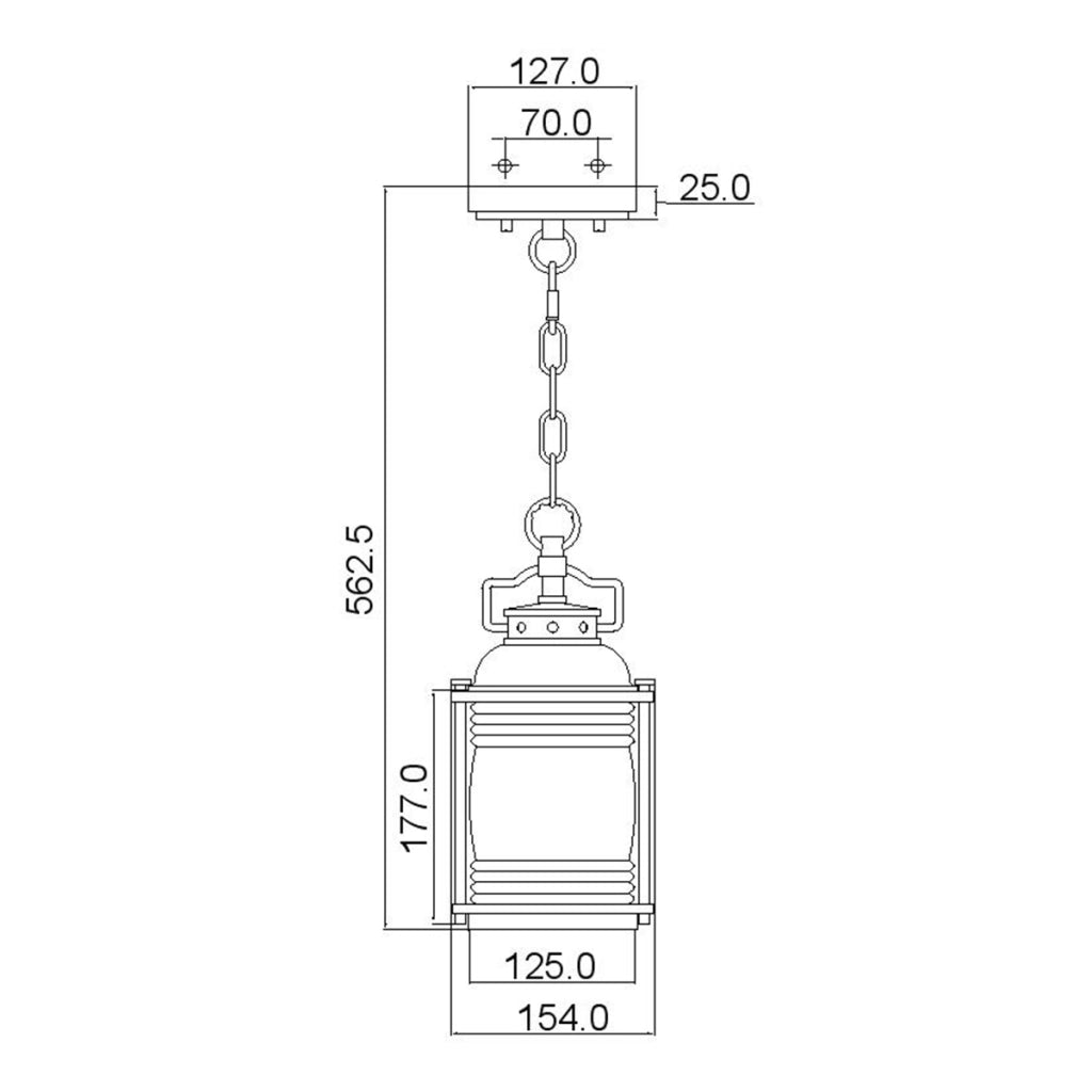 Lampada sospesa esterna Ashland Bay bronzo E27 Kichler