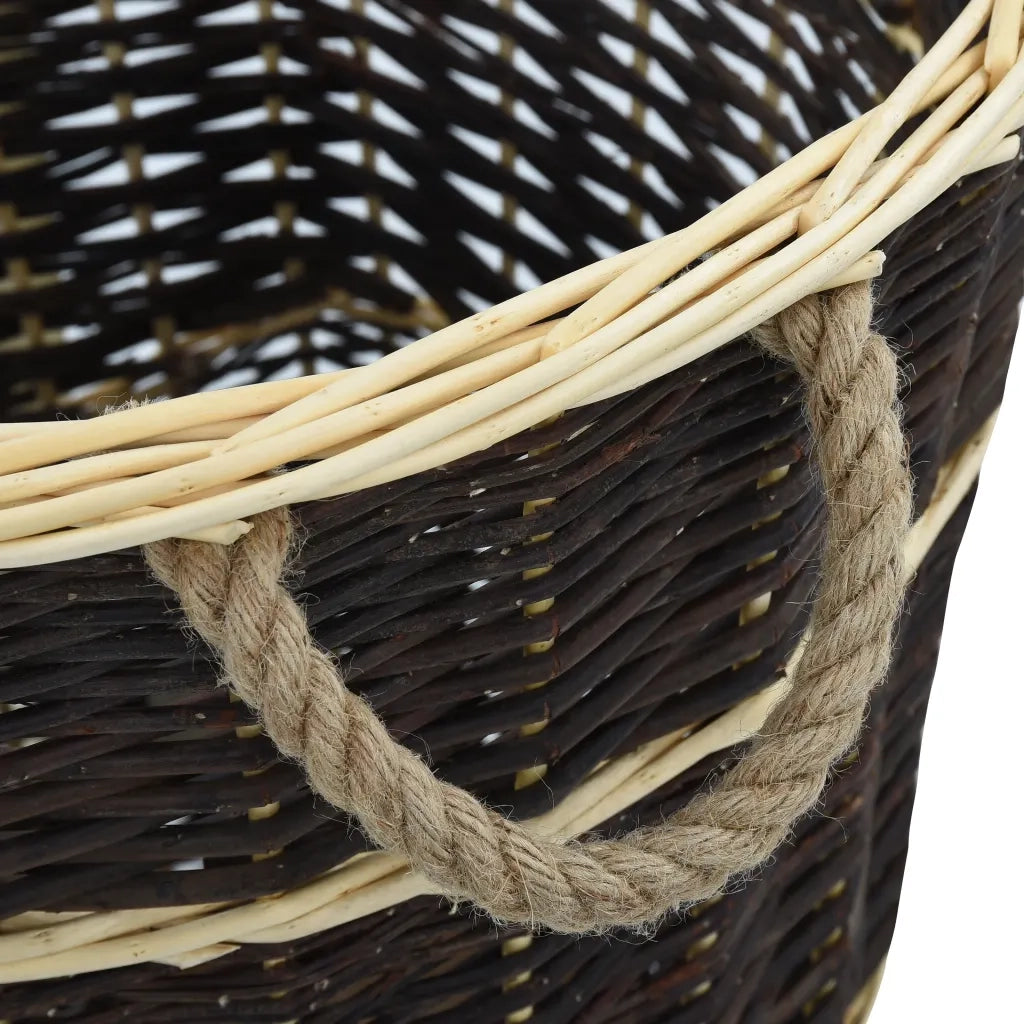 Cesta per Legna con Spallacci 57x51x69cm Salice Naturale cod mxl 13051