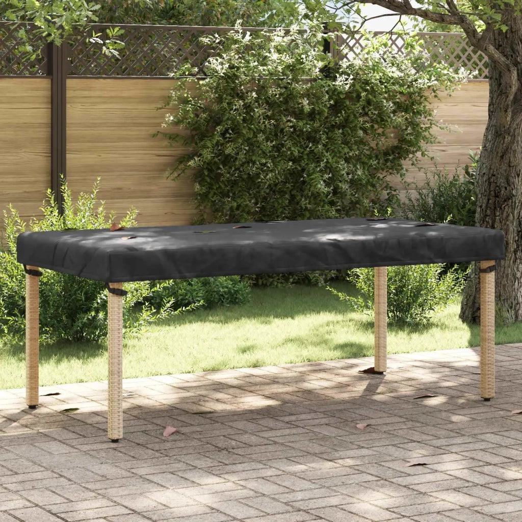 Copertura Tavolo Tinta unita Nero 202 x 92 x 15 cm Tessuto 4106116