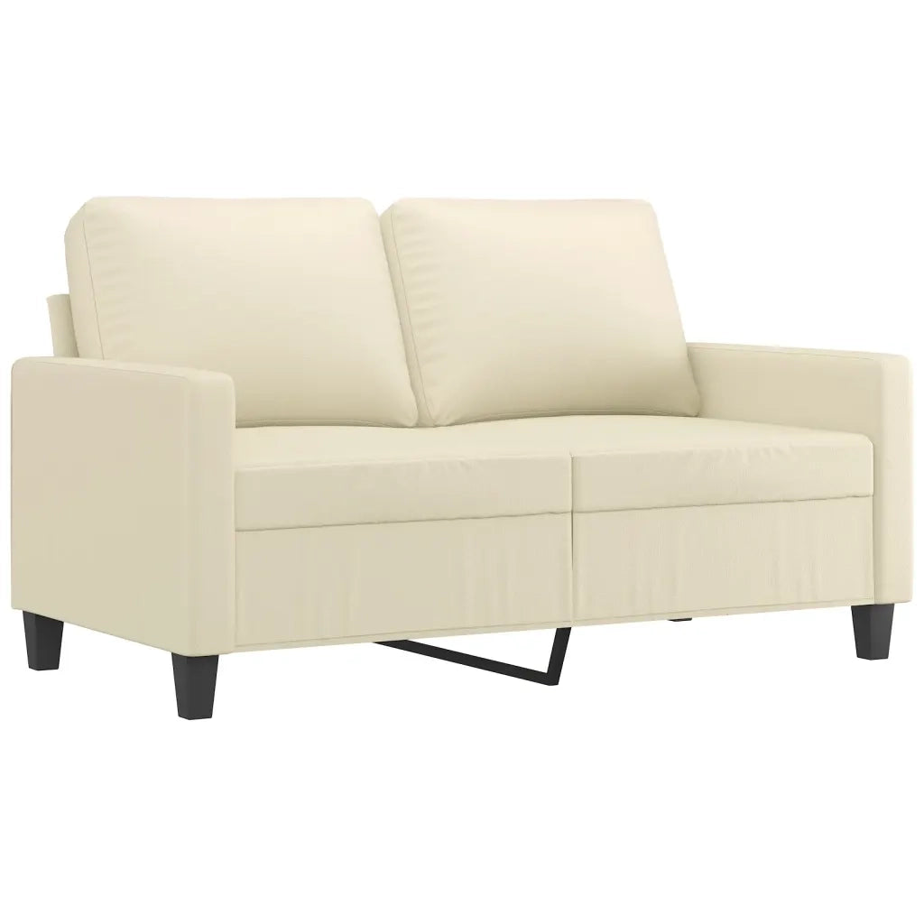 Set di Divani 2 pz con Cuscini crema in Similpelle 3201409