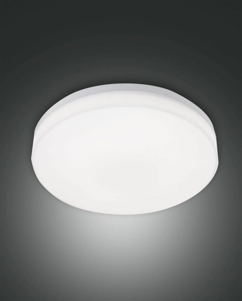TRIGO PLAFONIERA BIANCA D.28CM A LED 27W 3000K 2500LM IP65