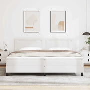 Letto a molle con materasso Bianco 200 x 200 cm Pelle sintetica 3339065