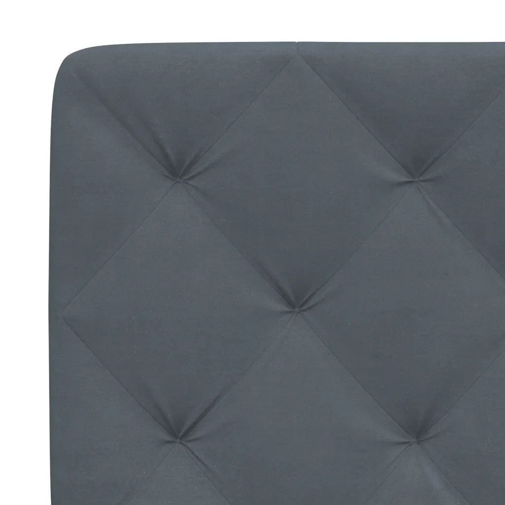 Cuscino Testiera Grigio Scuro 80 cm in Velluto 374703