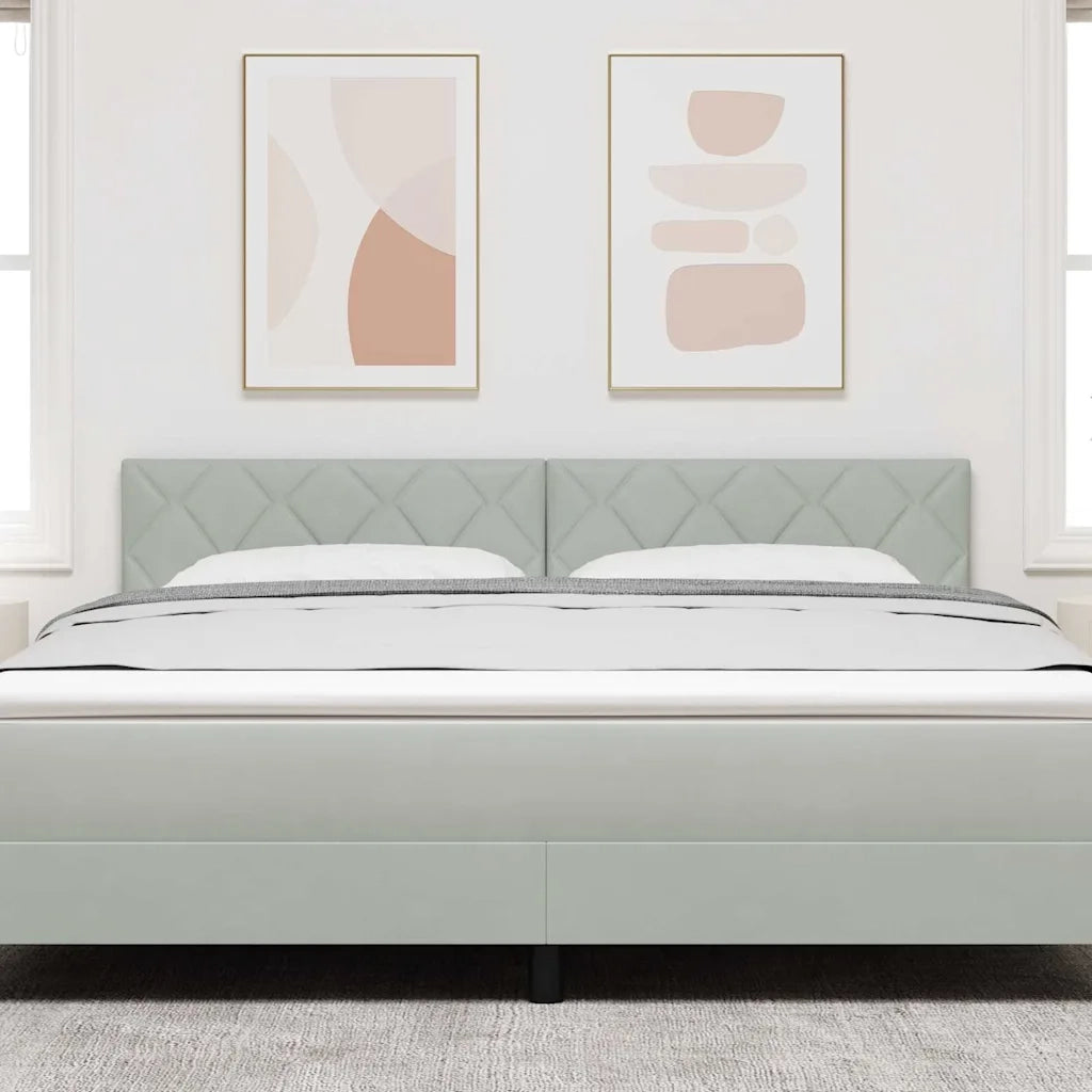 Testiera LED Grigio chiaro 180 cm Velluto 3338246
