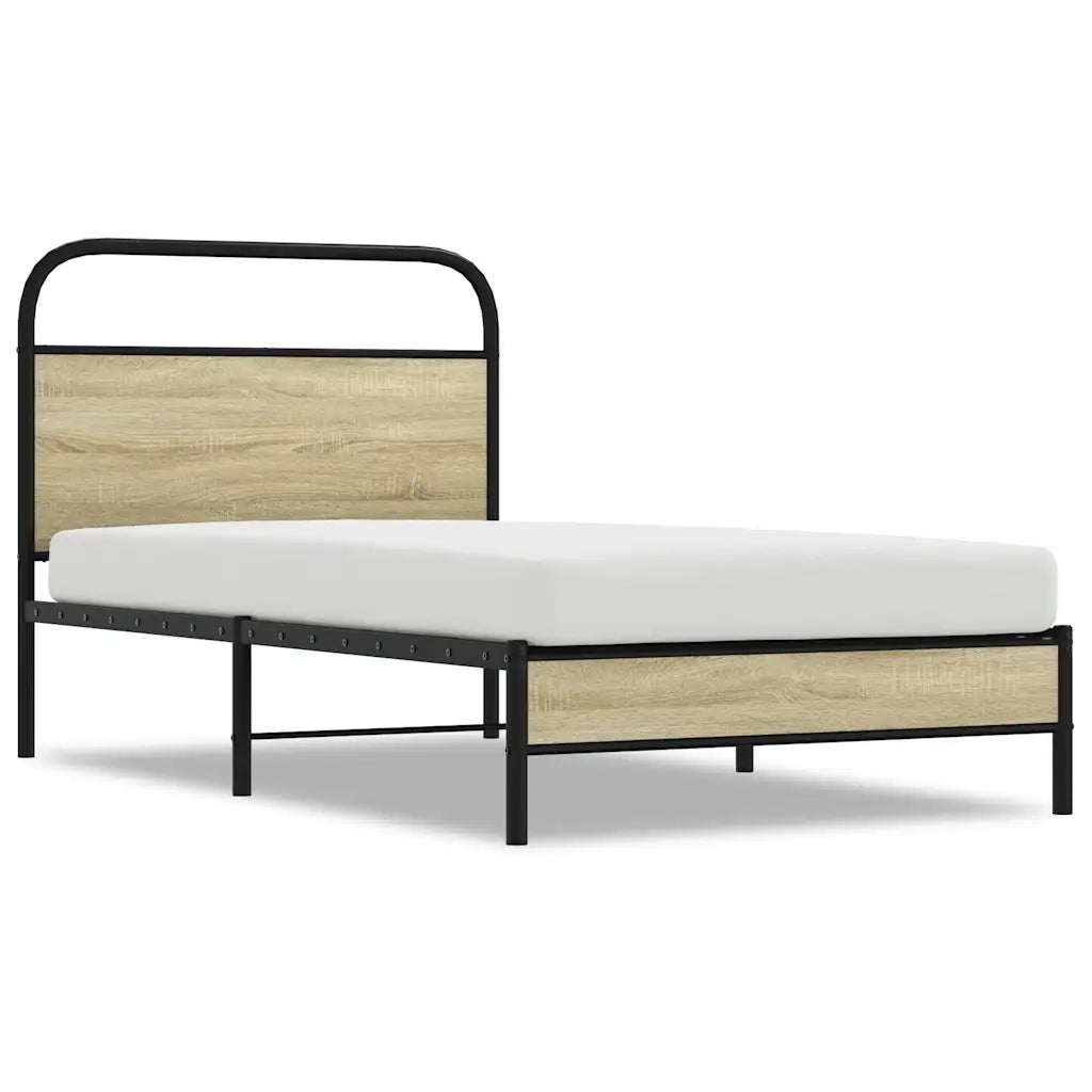 Giroletto senza Materasso-Struttura Letto Rovere Sonoma 90x200 cm in Truciolato 914038