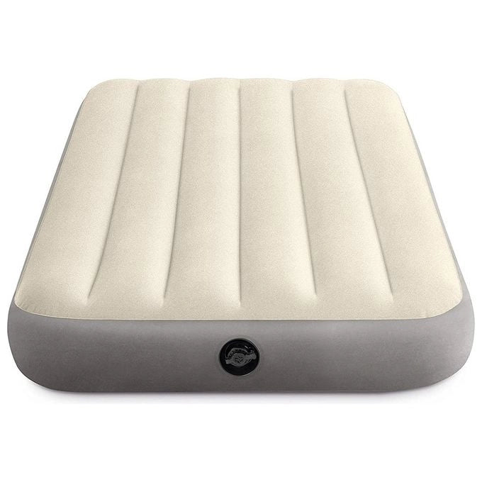 Intex 64101 Dura-Beam Single-High Materasso Gonfiabile Singolo Fiber-Tech 99x191x25 cm 136 Kg colore Crema