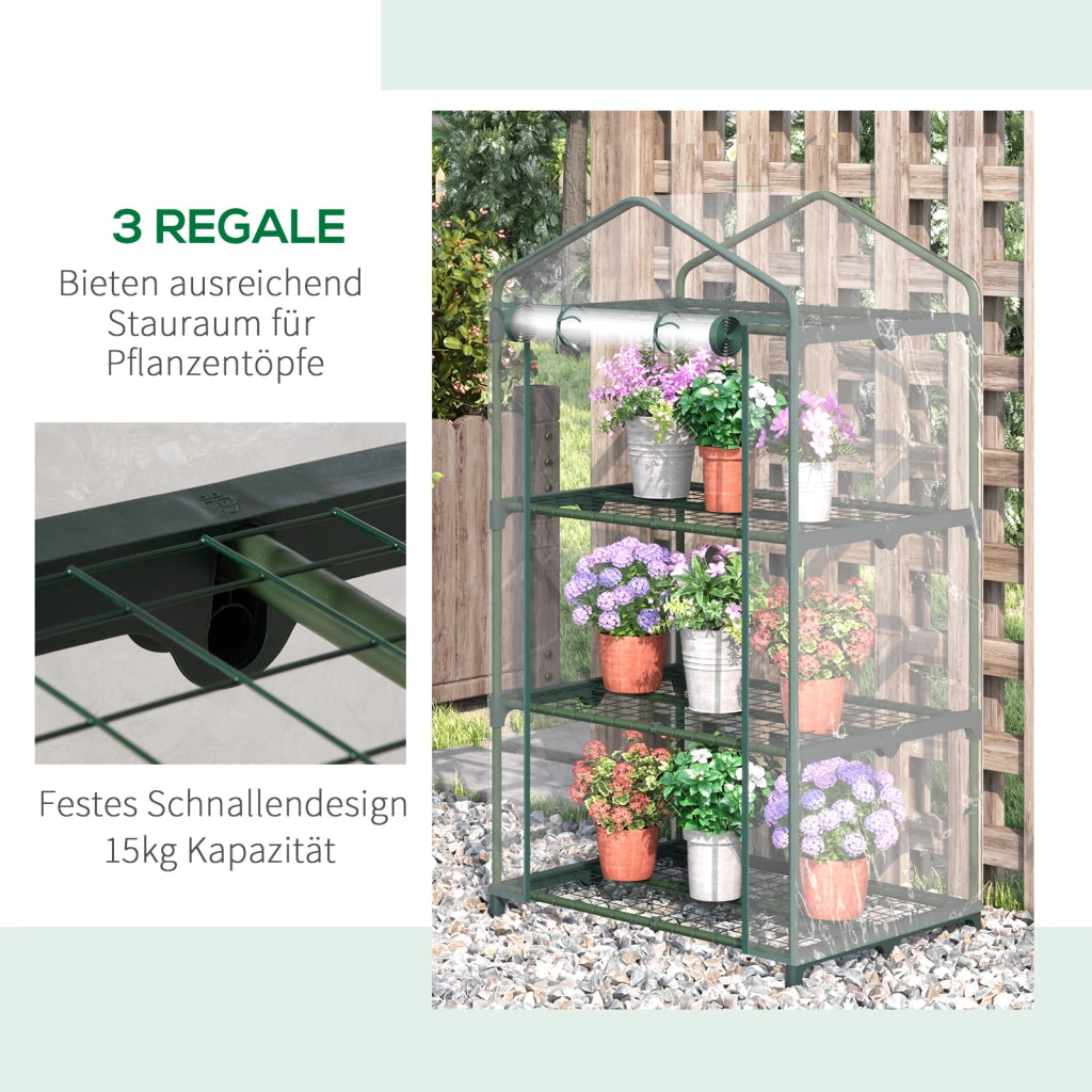Serra invernale con scaffali ¨C zephmum ¨C 69x49x125 cm trasparente