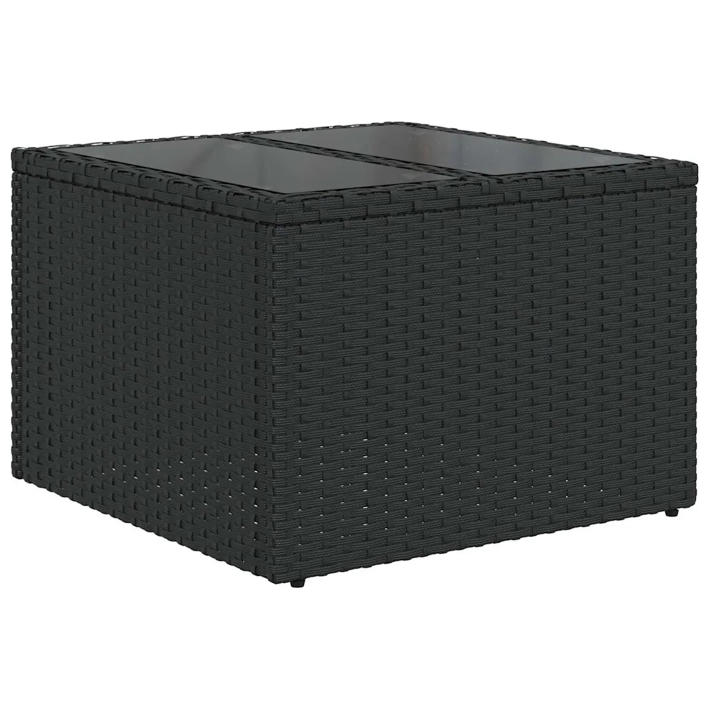 Set Divano da Giardino 6 pz con Cuscini Nero in Polyrattan 3325672