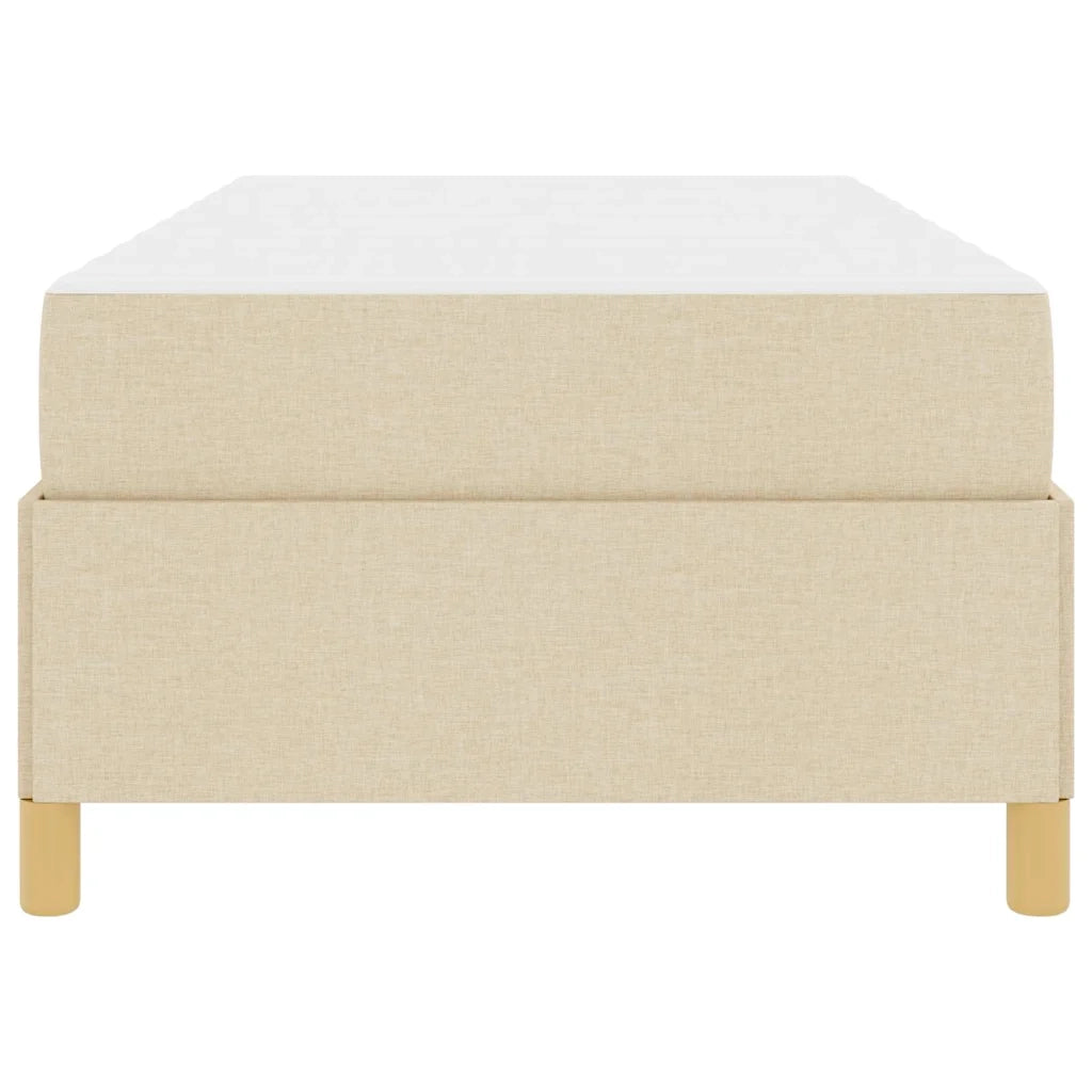 Struttura del letto con materasso Crema 90 x 190 cm Tessuto 3398904