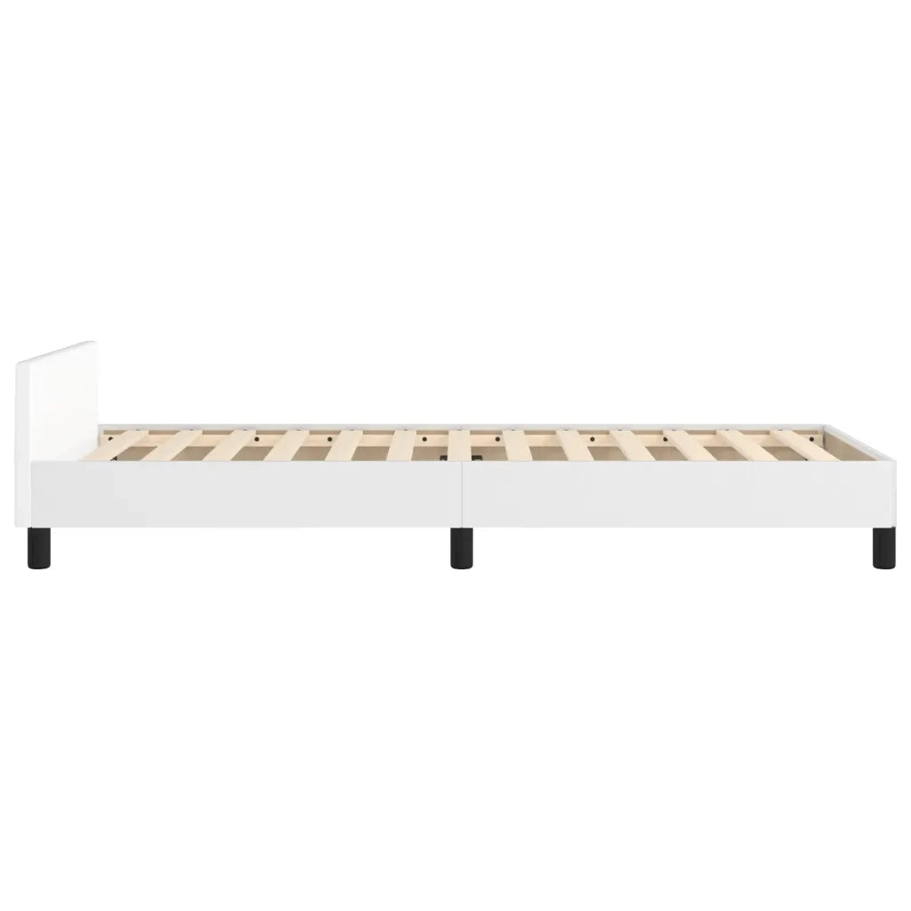 Giroletto con Testiera Bianco 80x200 cm in Similpelle