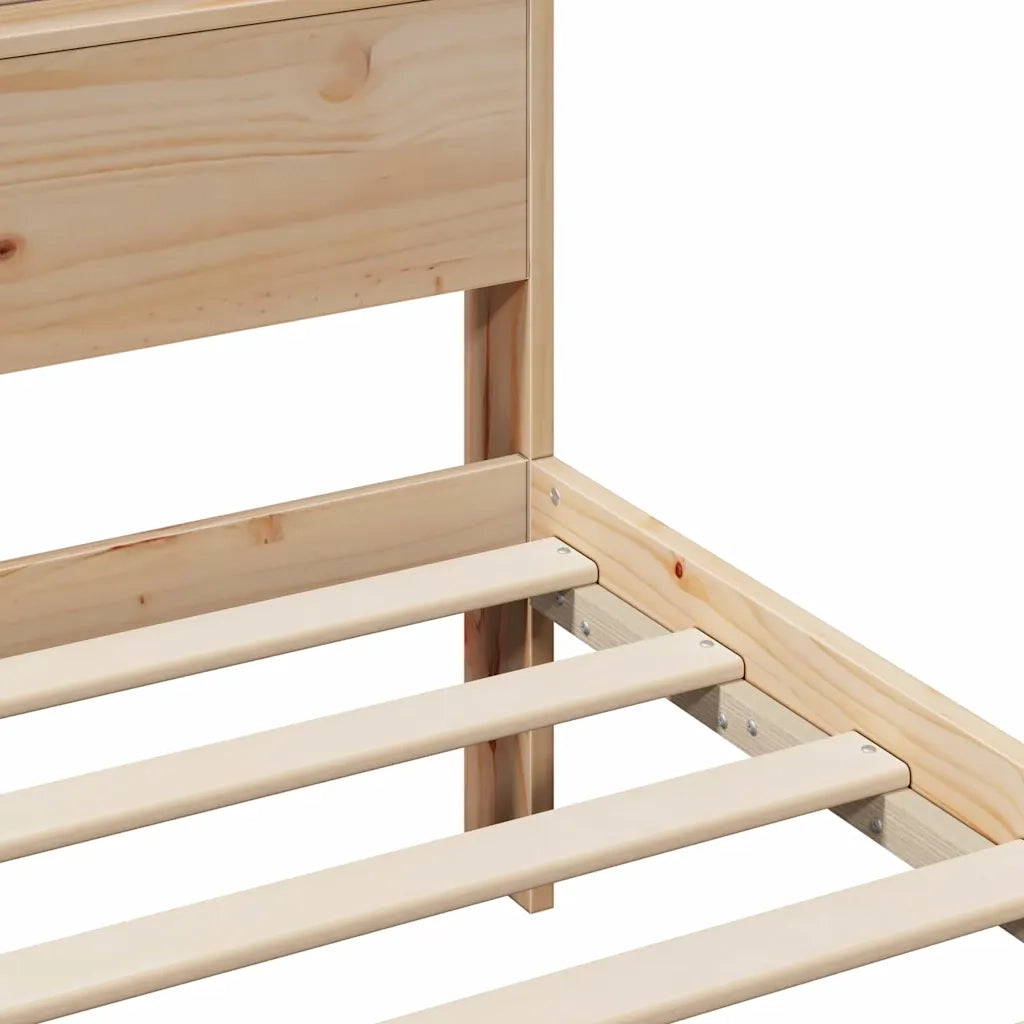 Struttura del letto-Giroletto Marrone 200 x 200 cm Legno multistrato