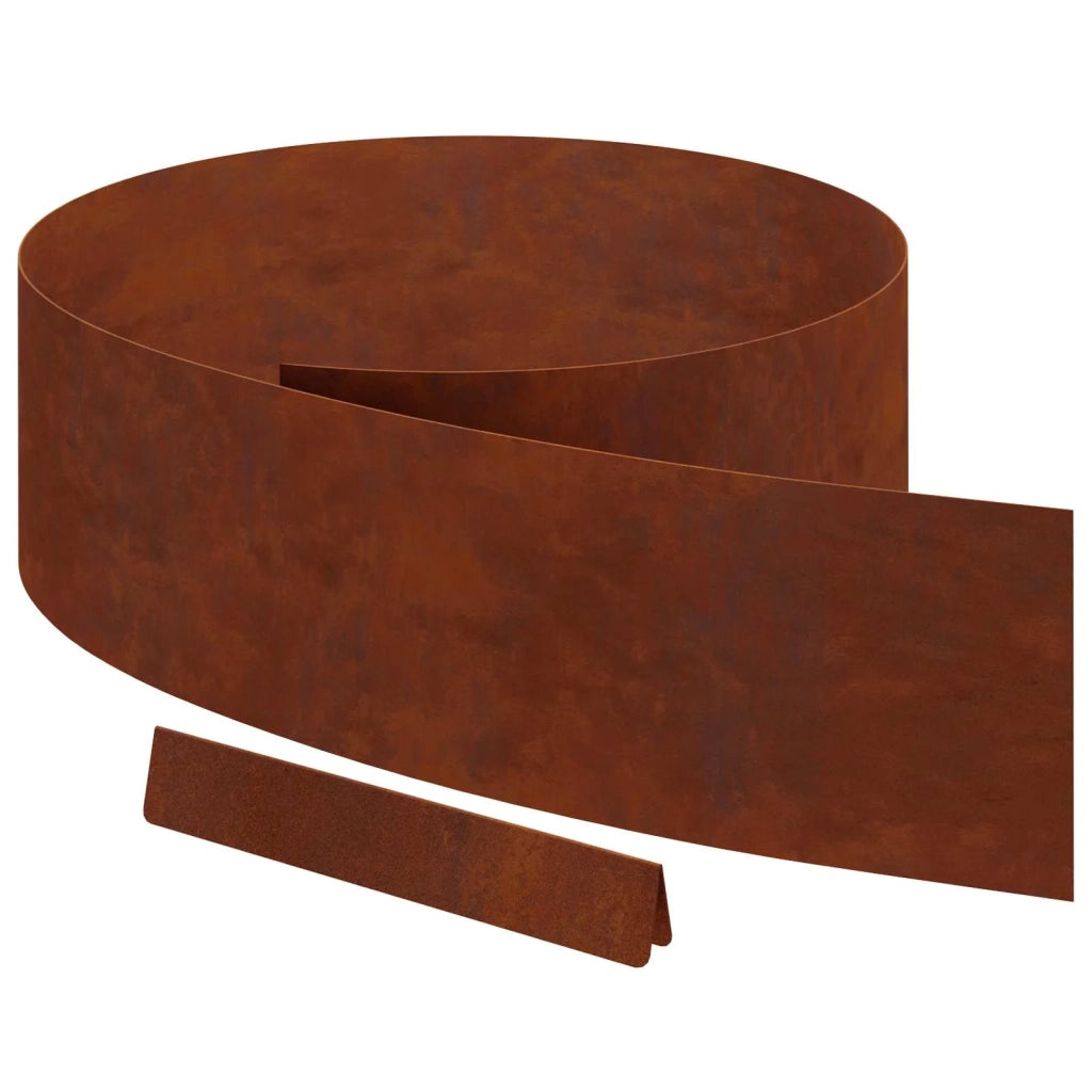 Bordura per Prato 4 pcs Ruggine 450 x 0,05 x 20 cm 868033