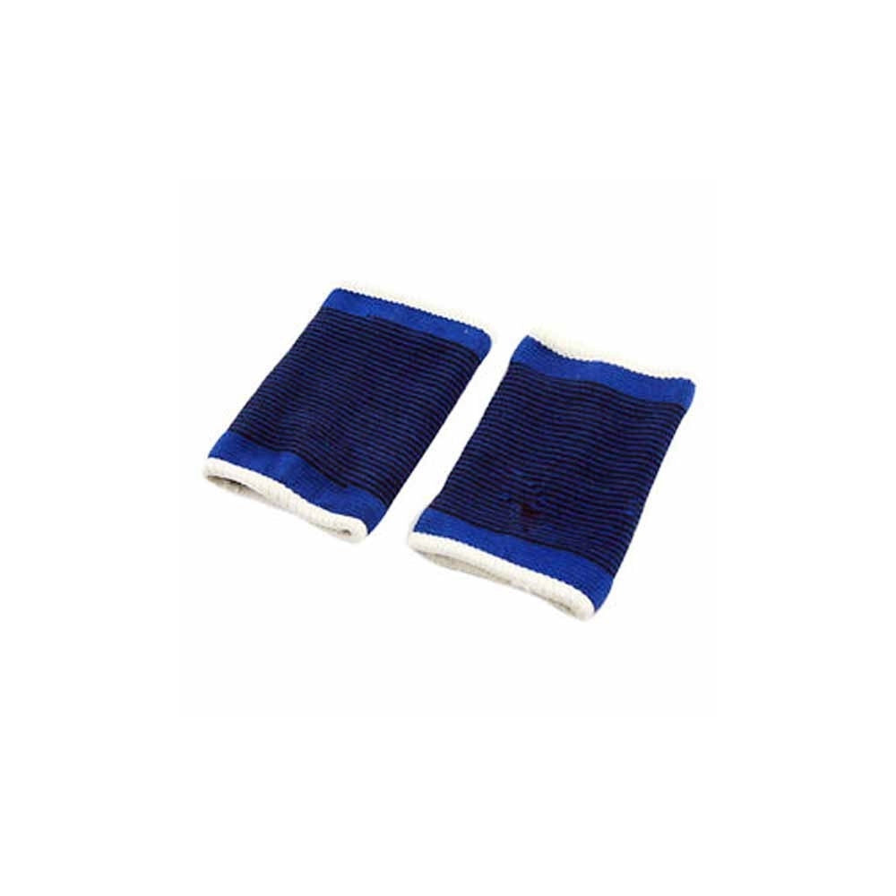Trade Shop - Coppia Polsiera Elastiche Supporto Per Polso Elastico Anallergico Protezione Blu -